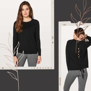 lululemon athletica Black Crew Neck Sweater
